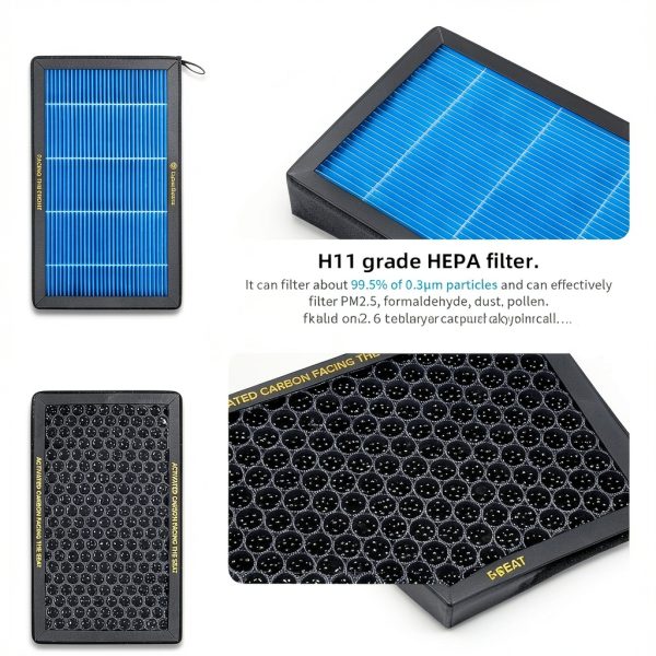 Tesla Cabin Air Filter CYBERBEANS HEPA Carbon-2