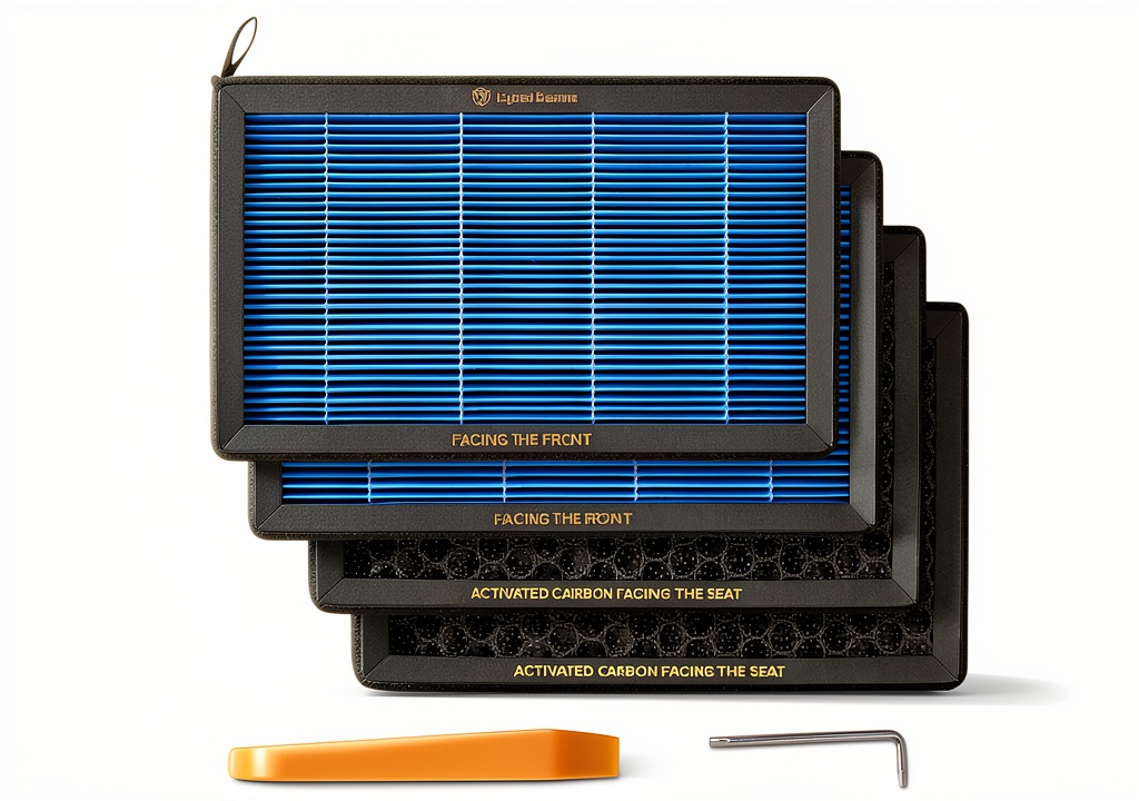 Tesla Model Y interior with new cabin air filter installed