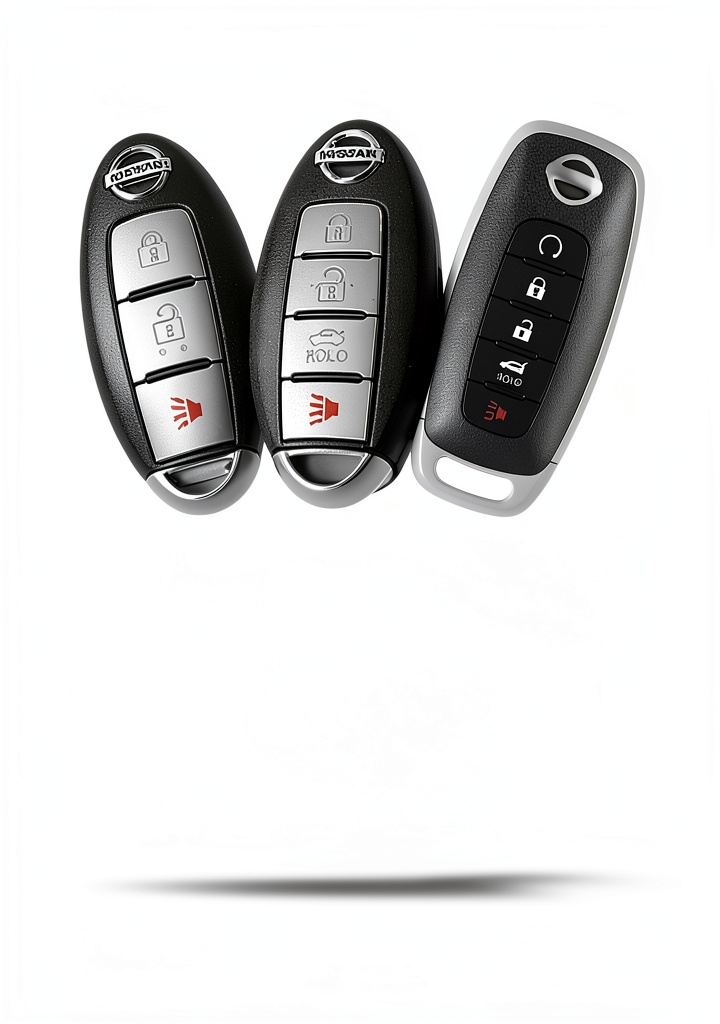 Nissan key fob battery replacement in a garage setting