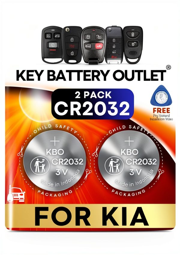 Kia Key Fob Batteries CR2032 3V 2 Pack-0